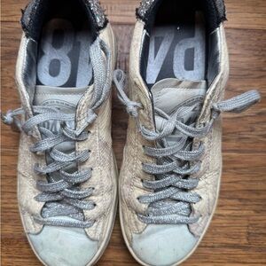 P448 Women's Athletic Shoes - Gray and Cream